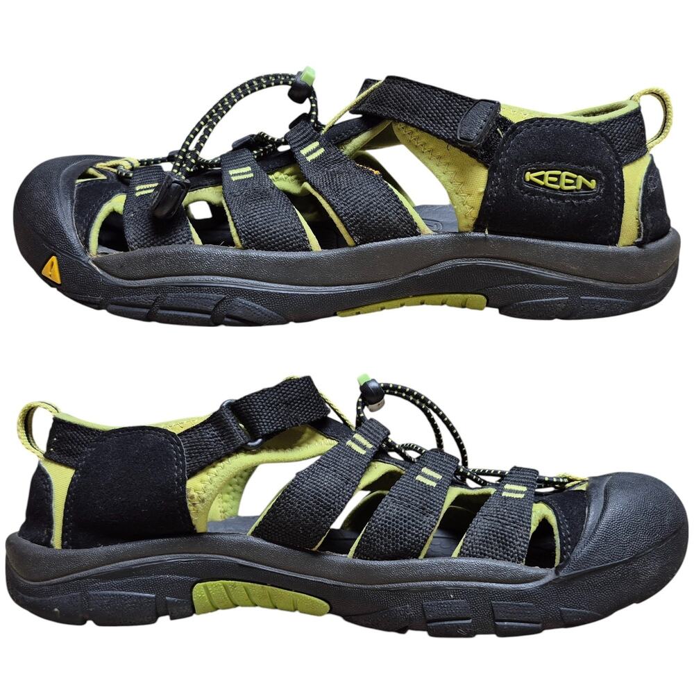 Keen Black Green Newport Closed Toe Water Sandals Shoes Men's 7 Women's 8 1/2